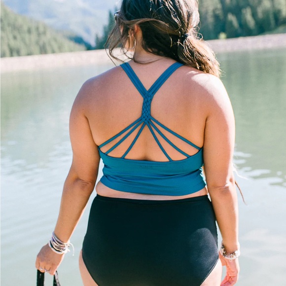 KIAVA RUCHED HIGH RISE BOTTOMS BLACK - Picture 3 of 4